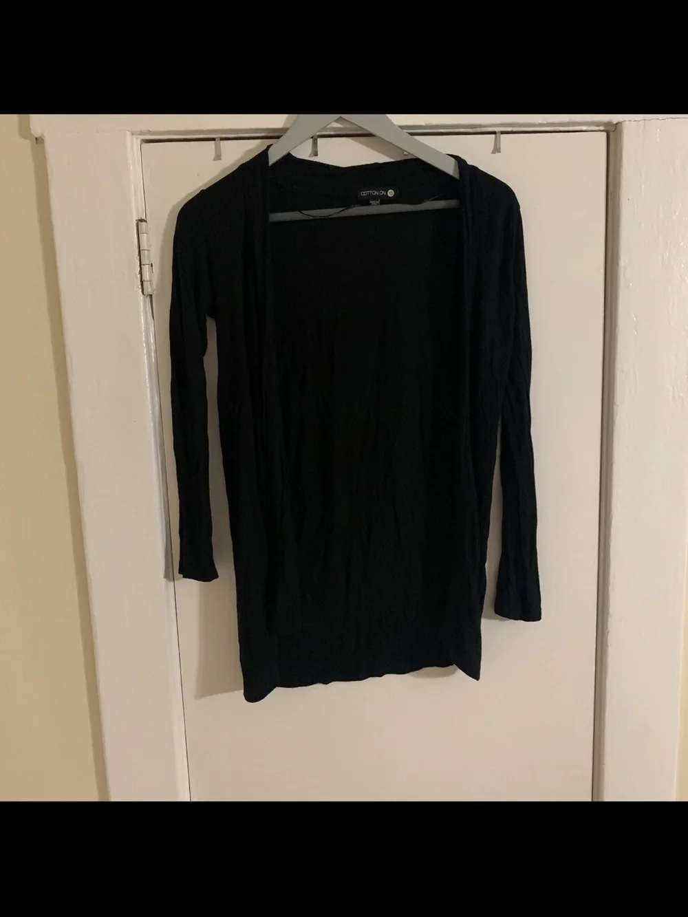 Cotton On Black Open-Front Cardigan size XS